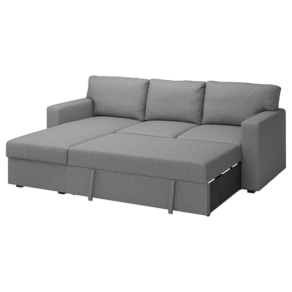 IKEA BÅRSLÖV 3-seat Sleeper Sofa With Chaise Tibbleby Beige/gray