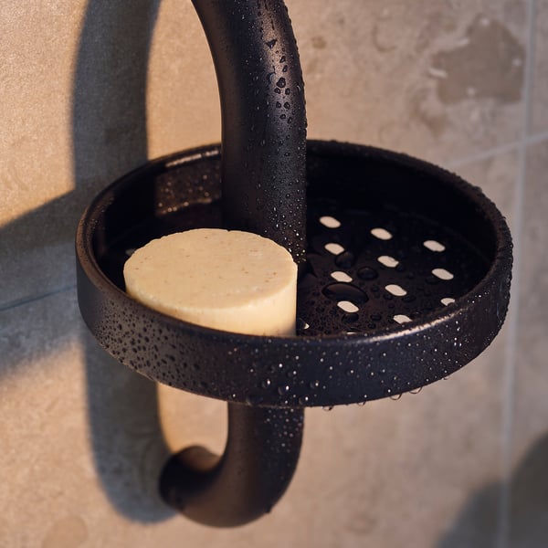IKEA BÄSINGEN Shower Shelf Anthracite 6 ¼x11 ½ "