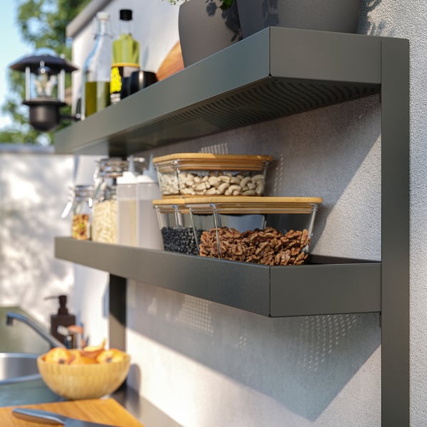 IKEA BÅTSKÄR Add-on Unit With Shelves Outdoor/dark Gray 47 1/4x27 1/2 "