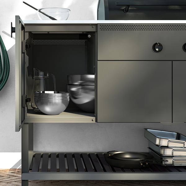 IKEA BÅTSKÄR Charcoal Grill Outdoor/dark Gray 47 1/4x23 5/8 "