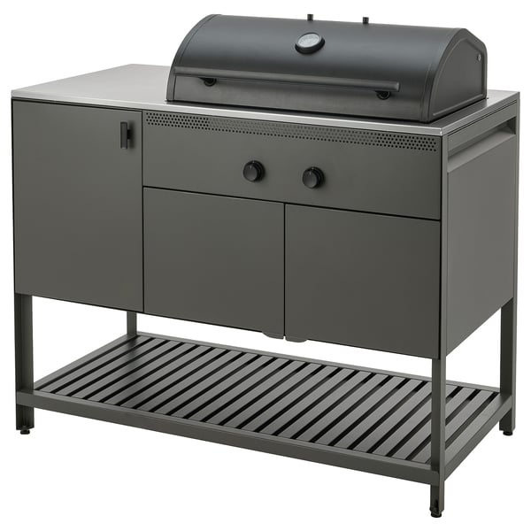 IKEA BÅTSKÄR Charcoal grill outdoor/dark gray 47 1/4x23 5/8 "