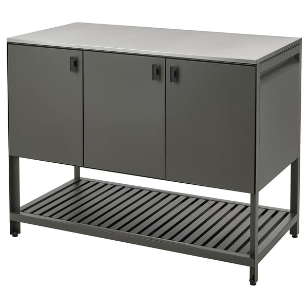 IKEA BÅTSKÄR Closed kitchen unit outdoor/dark gray 47 1/4x23 5/8 "