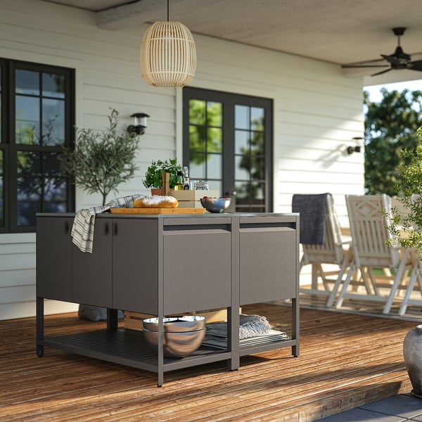 IKEA BÅTSKÄR Outdoor Kitchen Island Outdoor/dark Gray 47 1/4x47 1/4 "