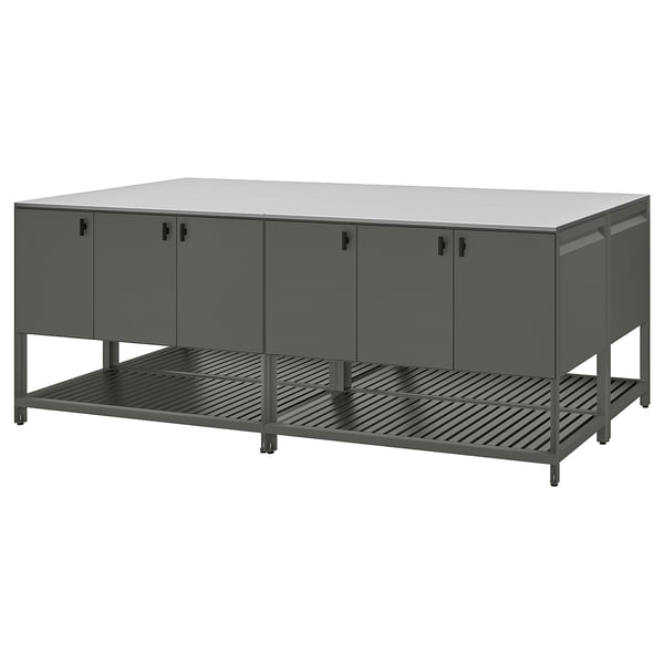IKEA BÅTSKÄR Outdoor kitchen island outdoor/dark gray 94 1/2x47 1/4 "