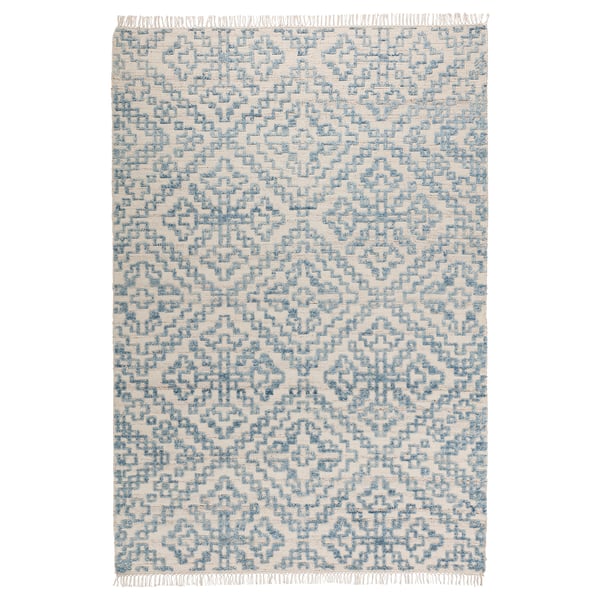 IKEA BEFODRAN Rug high pile light blue/handmade 5 ' 3 "x7 ' 7 "