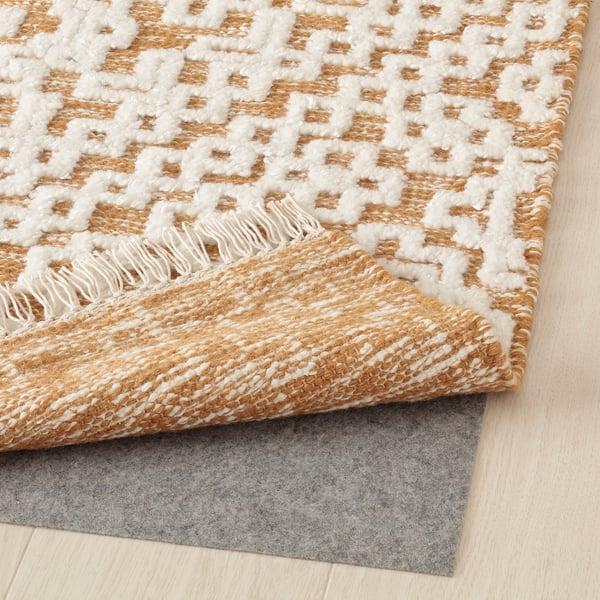 IKEA BEFODRAN Rug High Pile Yellow/handmade 5 ' 3 "x7 ' 7 "