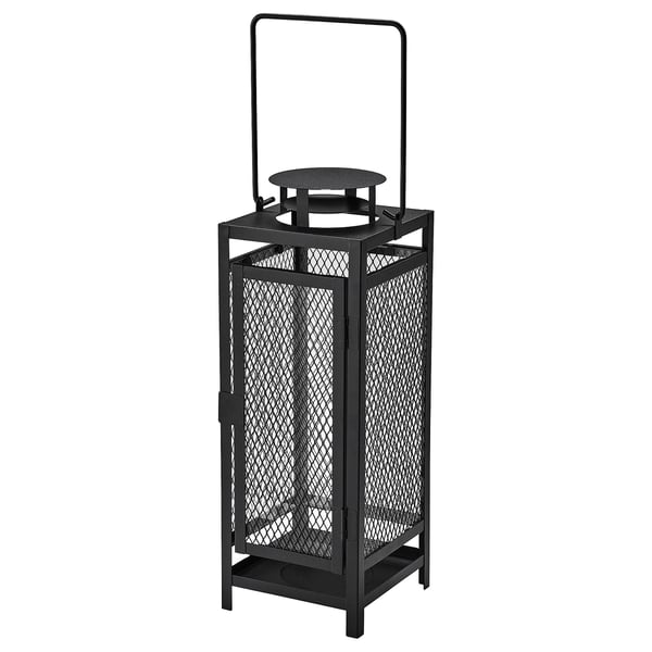 IKEA BERGGRAN Lantern for pillar candle indoor/outdoor anthracite 13 "
