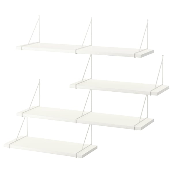 IKEA BERGSHULT / PERSHULT Wall shelf combination white/white