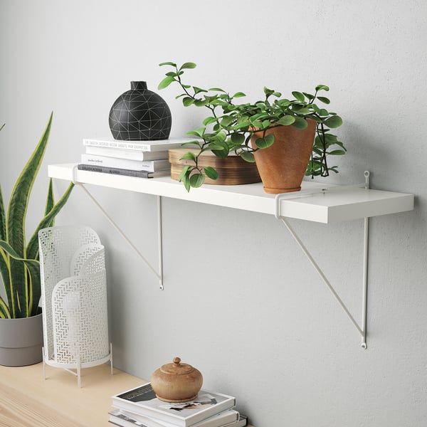 IKEA BERGSHULT / PERSHULT Wall Shelf White/white 31 1/2x7 7/8 "