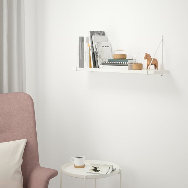 IKEA BERGSHULT / PERSHULT Wall Shelf White/white 31 1/2x7 7/8 "
