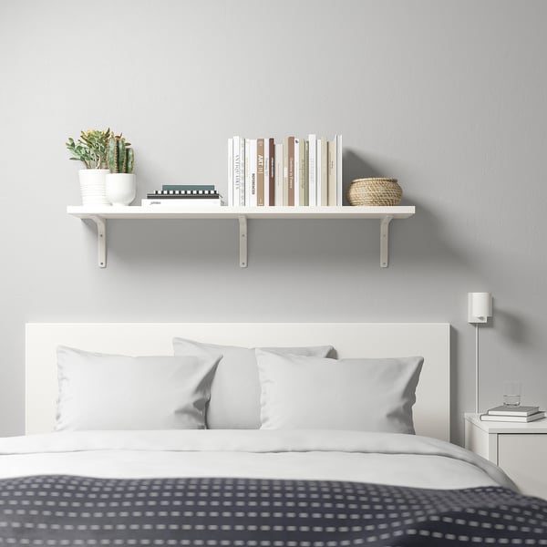 IKEA BERGSHULT / TOMTHULT Shelf With Bracket White 47 1/4x11 3/4 "