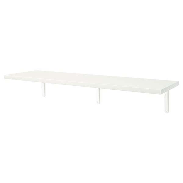 IKEA BERGSHULT / TOMTHULT Shelf with bracket white 47 1/4x11 3/4 "