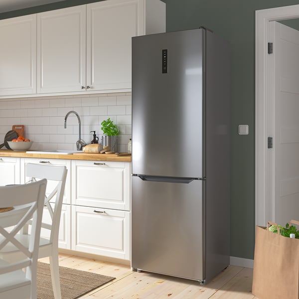 IKEA BERGSNÄS Bottom-freezer Refrigerator Stainless Steel Color 11 Cu.ft