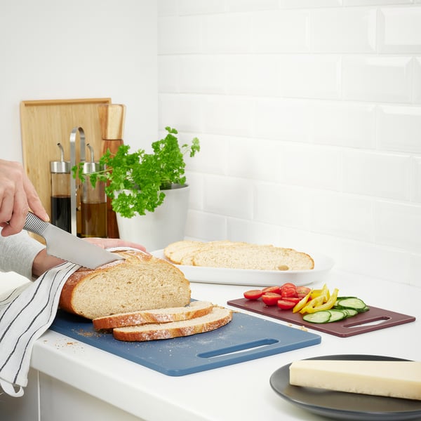 IKEA BERGTUNGA Cutting Board Set Of 2 Dark Blue/red