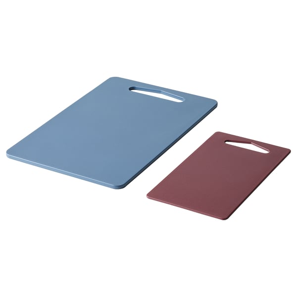 IKEA BERGTUNGA Cutting board set of 2 dark blue/red