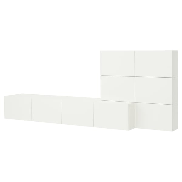IKEA BESTÅ Media storage combination white Lappviken/white 118 1/8x16 1/2x44 7/8 "
