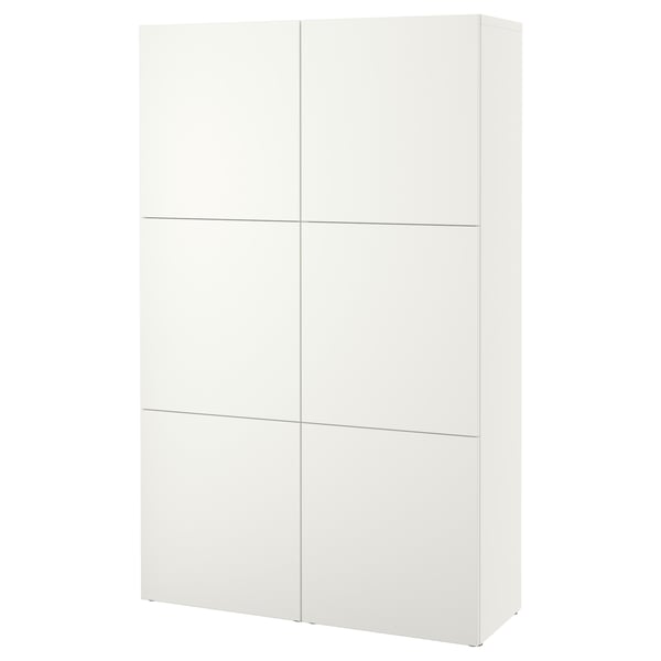 IKEA BESTÅ Storage combination with doors white/Lappviken white 47 1/4x16 1/2x76 "