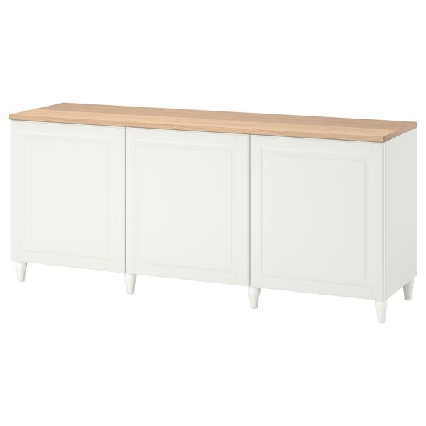 IKEA BESTÅ Storage combination with doors white/Smeviken/Kabbarp white 70 7/8x16 1/2x29 7/8 "