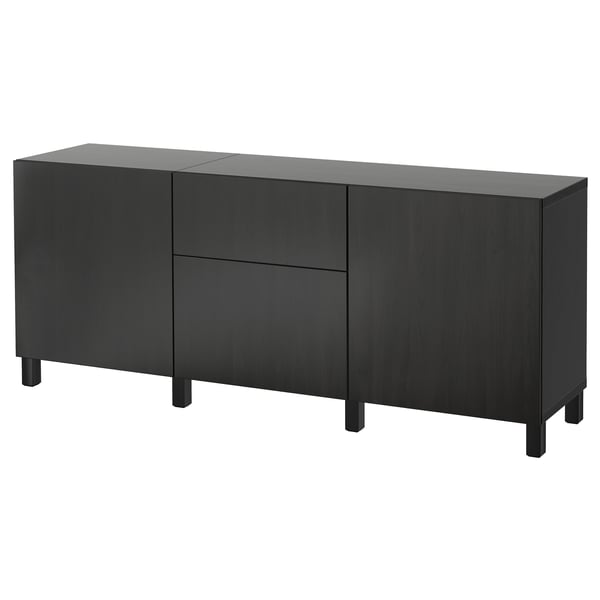 IKEA BESTÅ Storage combination with drawers black-brown/Lappviken/Stubbarp black-brown 70 7/8x16 1/2x29 1/8 "