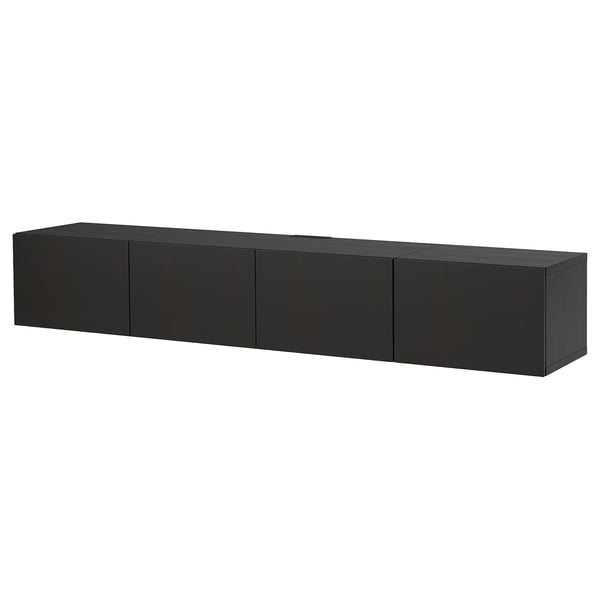 IKEA BESTÅ TV bench with doors black-brown/Lappviken black-brown 94 1/2x16 1/2x15 "