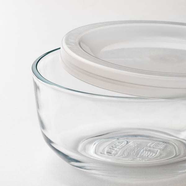 IKEA BESTÄMMA Food Container With Lid Set Of 3 Glass