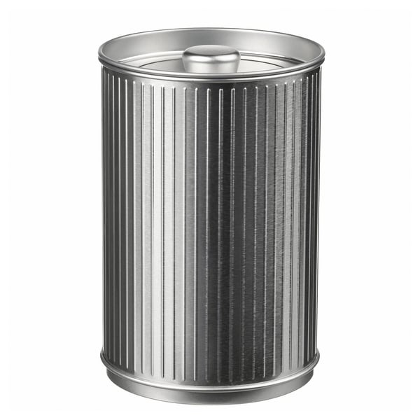 IKEA BETTHAJ Tin with lid for coffee/tea/silver color 1.3 qt