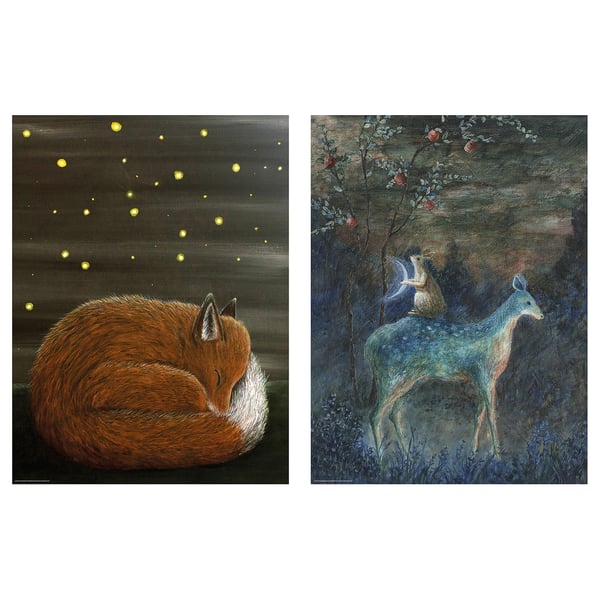 IKEA BILD Poster sleeping by lights of the night 12x16 "