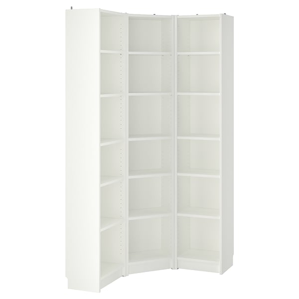 IKEA BILLY Bookcase combination/crn solution white 37 3/8/37 3/8x11x79 1/2 "