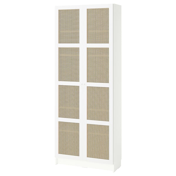 IKEA BILLY / HÖGADAL Bookcase with doors white 31 1/2x11 3/4x79 1/2 "