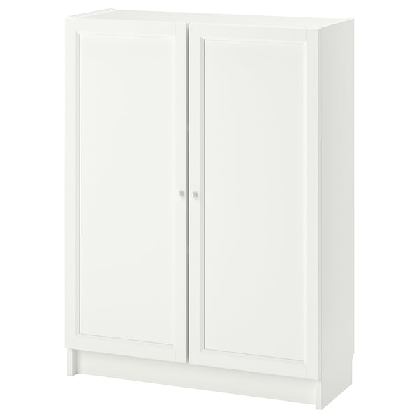 IKEA BILLY / OXBERG Bookcase with doors white 31 1/2x11 3/4x41 3/4 "