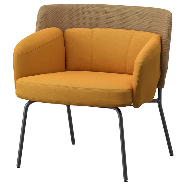 IKEA BINGSTA Armchair Vissle dark yellow/Kabusa dark yellow