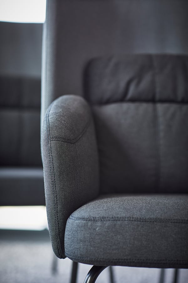 IKEA BINGSTA High Back Armchair Vissle Dark Gray/Kabusa Dark Gray