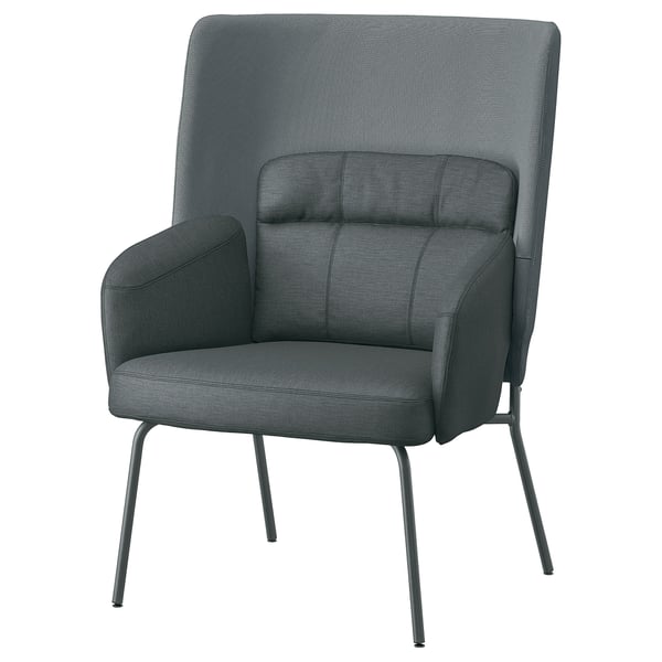 IKEA BINGSTA High back armchair Vissle dark gray/Kabusa dark gray