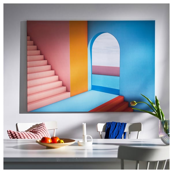 IKEA BJÖRKSTA Picture And Frame Doorway/aluminum Color 55x39 ¼ "