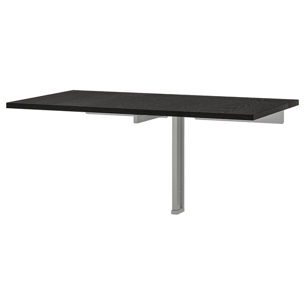IKEA BJURSTA Wall-mounted drop-leaf table brown-black 35 3/8x19 5/8 "