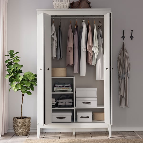 IKEA BLÄDDRARE Box With Lid Gray/patterned 13 ¾x19 ¾x6 "