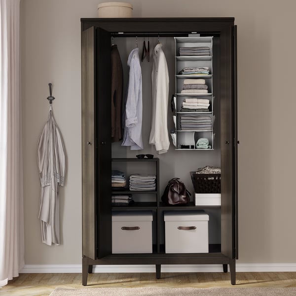 IKEA BLÄDDRARE Hanging Storage With 7 Compartments Gray/patterned 11 ¾x11 ¾x35 ½ "