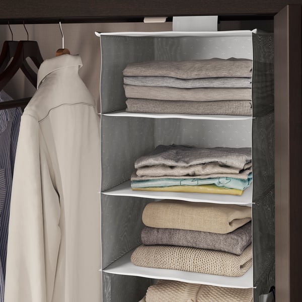 IKEA BLÄDDRARE Hanging Storage With 7 Compartments Gray/patterned 11 ¾x11 ¾x35 ½ "