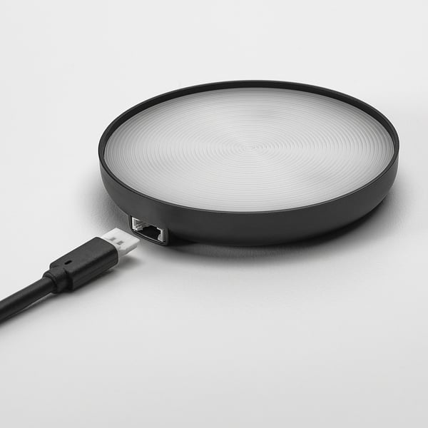 IKEA BLÅLIDEN / STRIMSÄV Glass-door Cabinet With Lighting Black