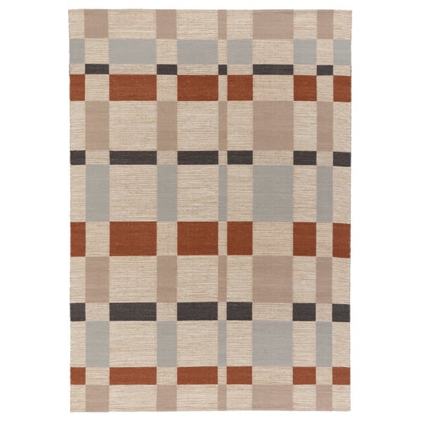 IKEA BLÅLJUS Rug flatwoven handwoven natural/gray/brown check 6 ' 7 "x9 ' 10 "