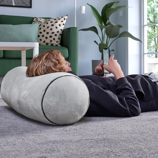 IKEA BLÅSKATA Cushion Cylinder Shaped/light Gray 31 "