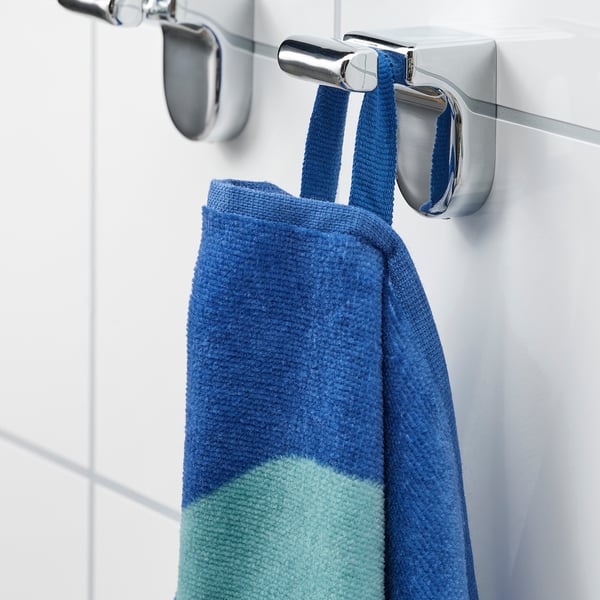 IKEA BLÅVINGAD Bath Towel Turtle Pattern/dark Blue 28x55 "
