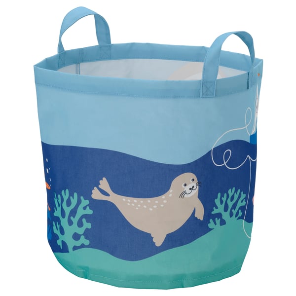 IKEA BLÅVINGAD Storage Bag Ocean Animals Pattern/multicolor