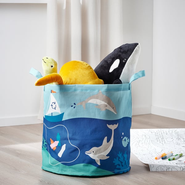 IKEA BLÅVINGAD Storage Bag Ocean Animals Pattern/multicolor