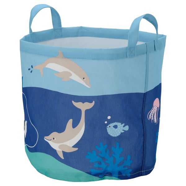 IKEA BLÅVINGAD Storage bag ocean animals pattern/multicolor
