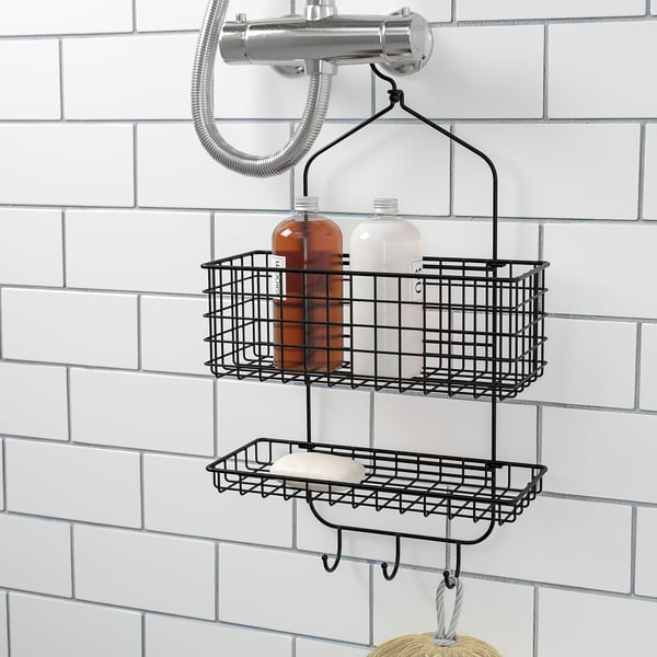 IKEA BLECKSJÖN Shower Caddy Two Tiers Black 12 ¼x22 "