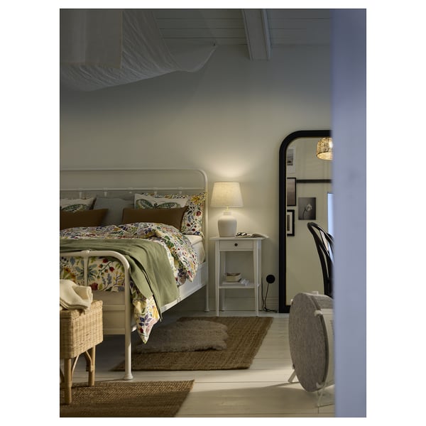 IKEA BLIDVÄDER Table Lamp Off-white Ceramic/beige 20 "