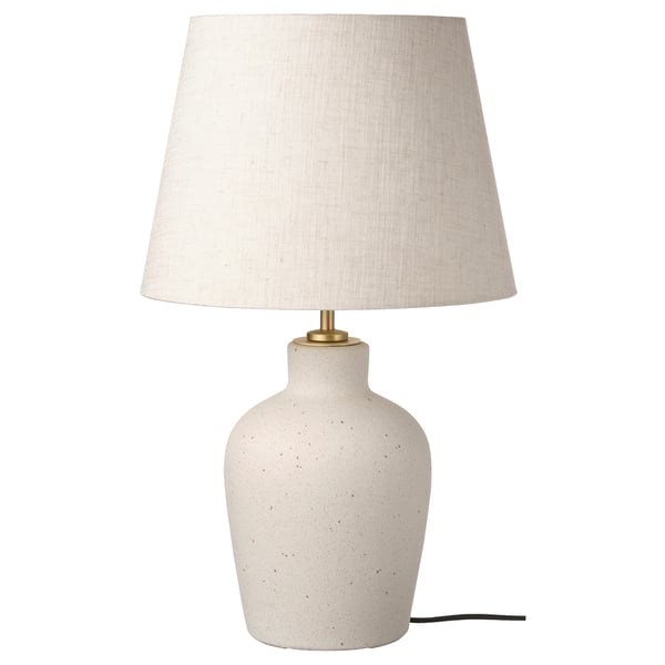 IKEA BLIDVÄDER Table lamp off-white ceramic/beige 20 "