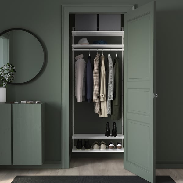 IKEA BOAXEL Wardrobe Combination White 32 1/4x15 3/4x79 "