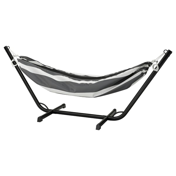 IKEA BOCKÖN / HAMNÖN Hammock with stand black/anthracite white